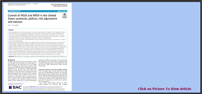 Slide 3  Control of MSSA and MRSA in the United States: protocols, policies, risk adjustment and excuses