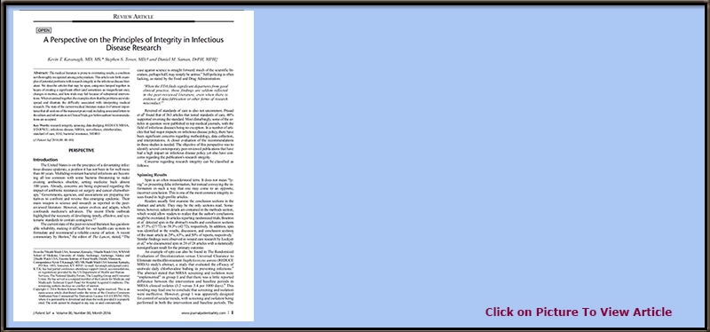 Slide 8  A Perspective on the Principles of Integrity in Infections Disease Research